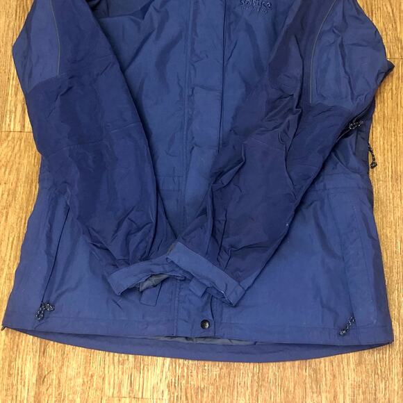 Solstice Microshed Blue Velcro Zippered Ski Snow Jacket Parka Size Large - Picture 9 of 16